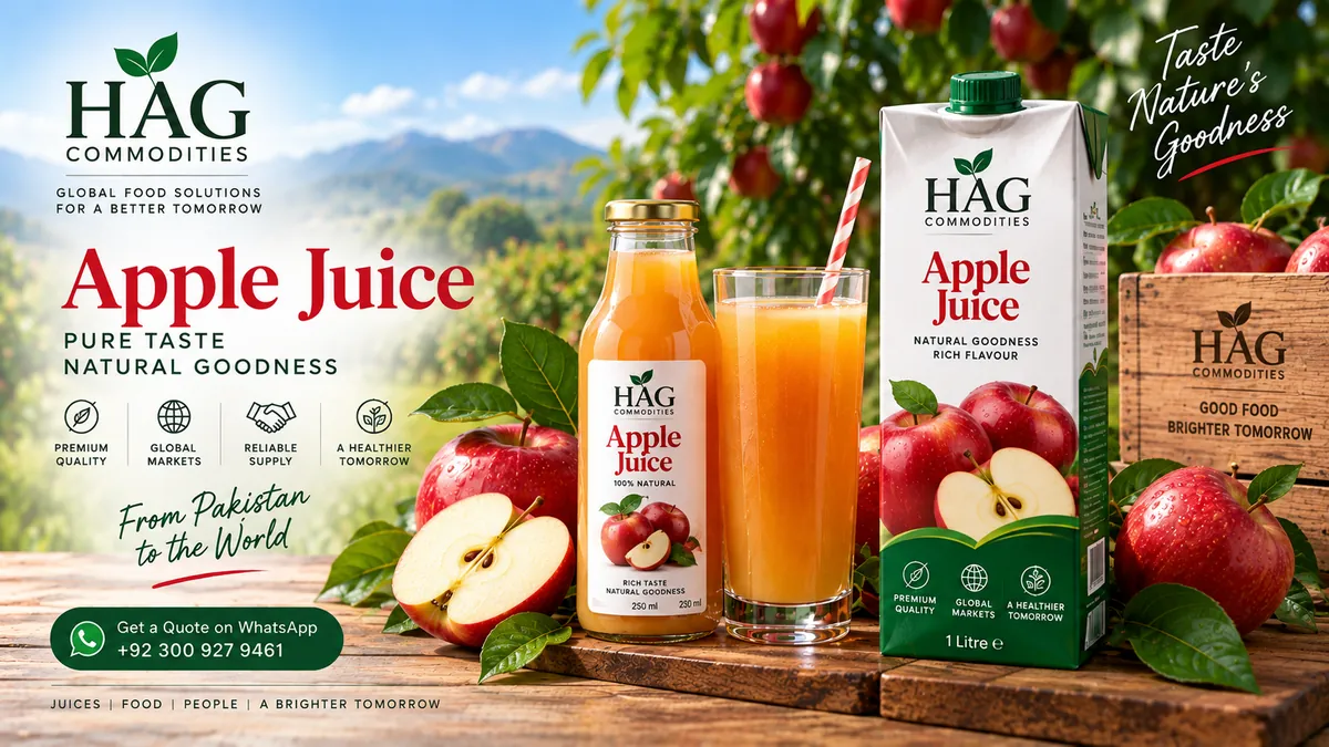 Apple juice exporter Pakistan — HAG Commodities