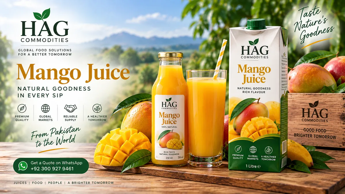 Mango juice exporter Pakistan — HAG Commodities