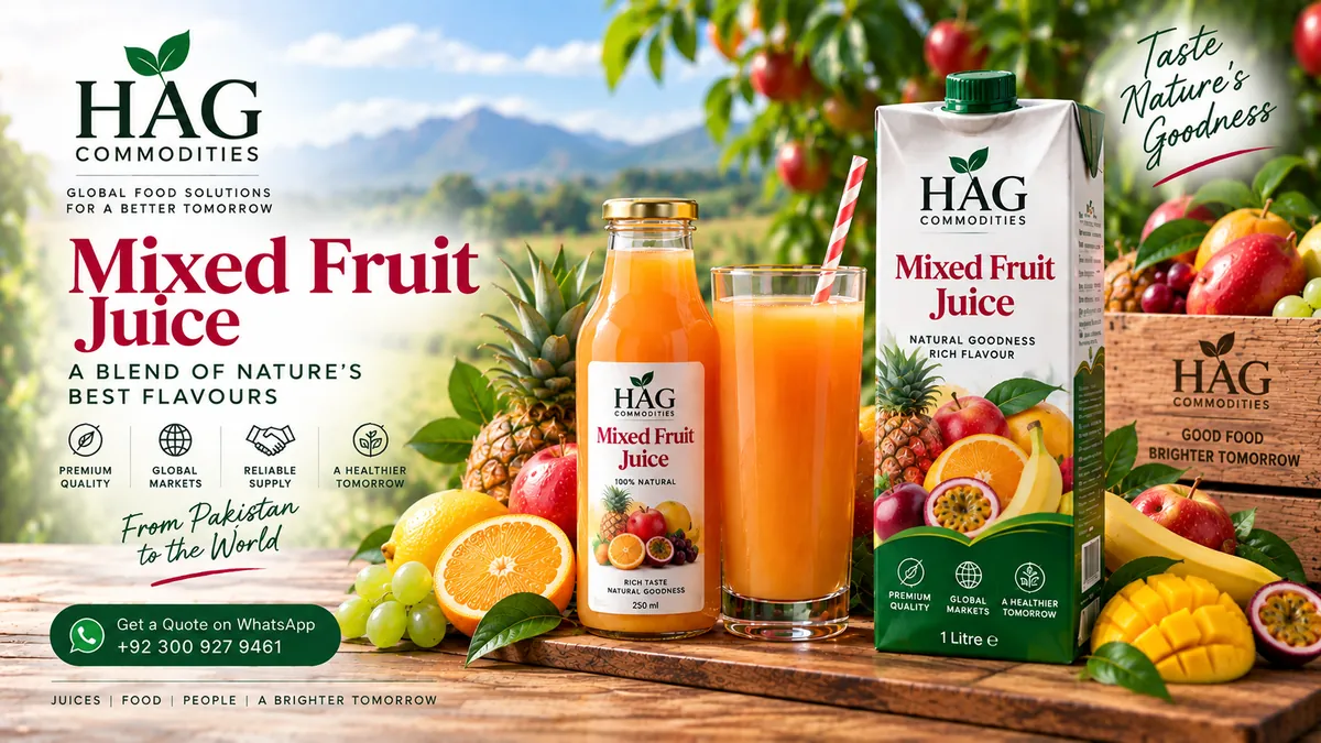 Mixed fruit juice export Pakistan — HAG Commodities