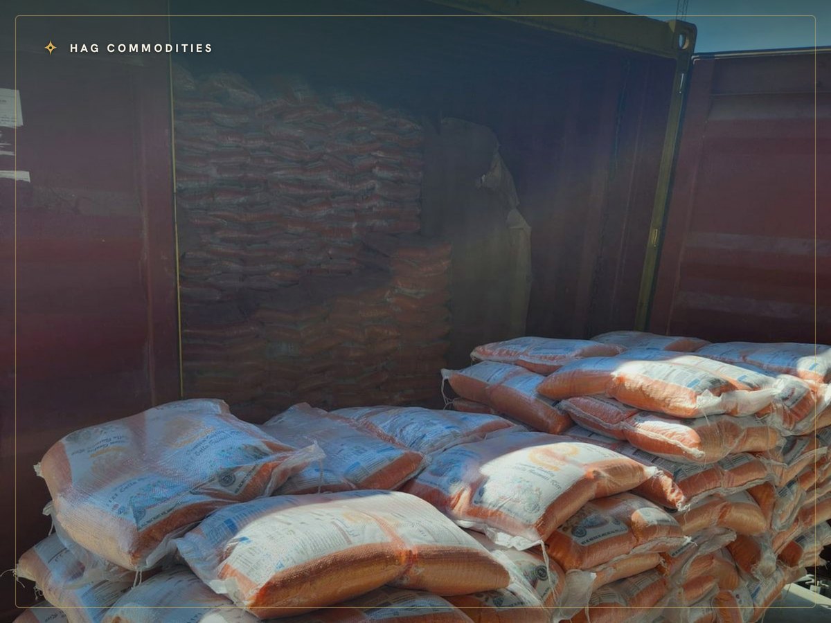 HAG Commodities rice loaded in export container, shipped to importers worldwide